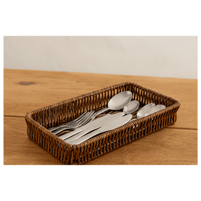 Alpha 55 Panier à couverts tressé rectangulaire – Déco naturelle