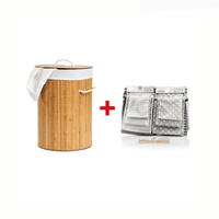 Panier à linge avec 3 sacs de tri pratique