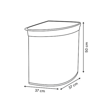 Alpha 55 Panier à Linge d'Angle Stemy 48 L
