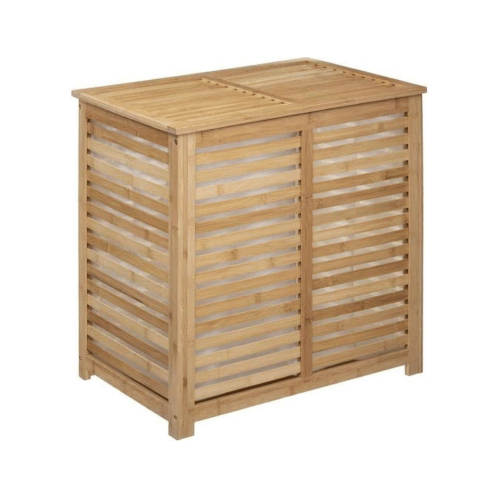 Alpha 55 Panier à linge double "Sicela" en bambou