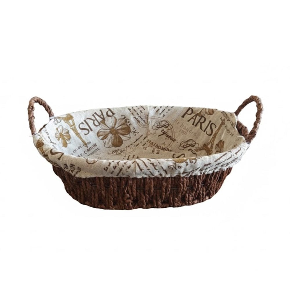 Alpha 55 Panier à pain tressé imprimé ovale – Table élégante