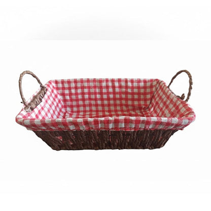 Alpha 55 Panier à pain tressé imprimé rectangulaire – Élégant & pratique
