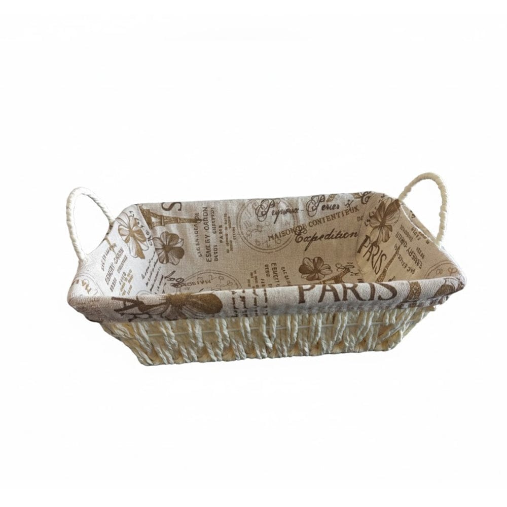 Alpha 55 Panier à pain tressé imprimé rectangulaire – Élégant & pratique