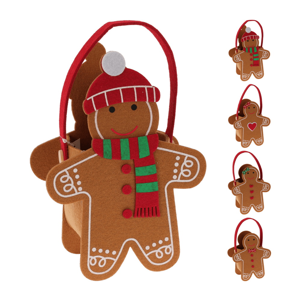 Alpha 55 Panier Bonbons Pain d’Épice – Feutrine Noël