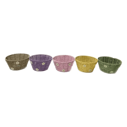 Alpha 55 Panier corde papier motif fleur – Déco rangement