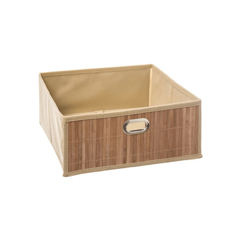 Alpha 55 Panier de Rangement 31 x 15 cm en Bambou Naturel