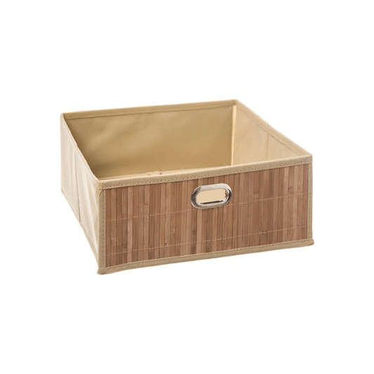 Alpha 55 Panier de Rangement 31 x 15 cm en Bambou Naturel