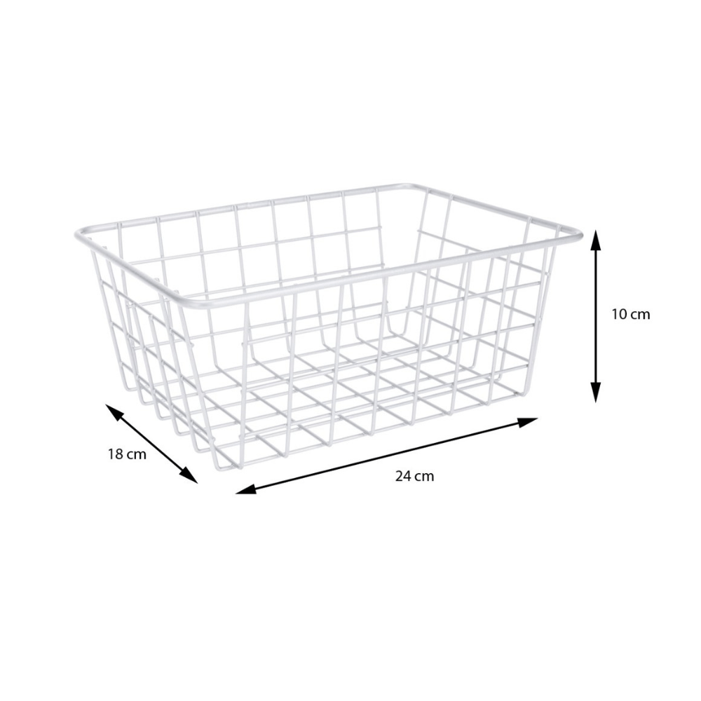 Alpha 55 Panier de rangement en métal gris pratique