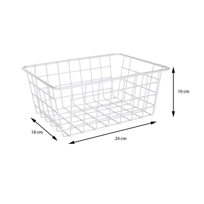 Alpha 55 Panier de rangement en métal gris pratique