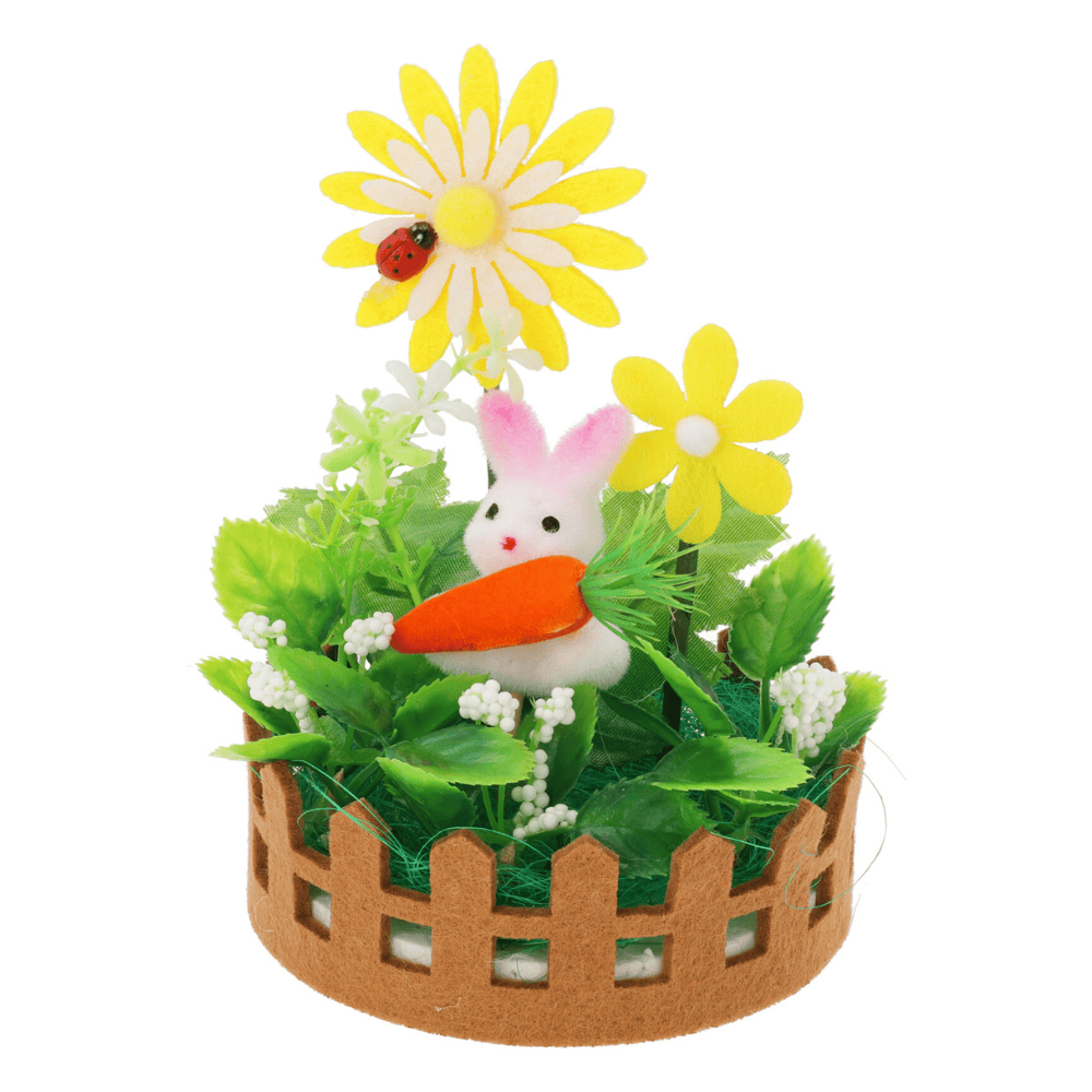 Alpha 55 Panier en feutrine poussin lapin œuf – Déco Pâques