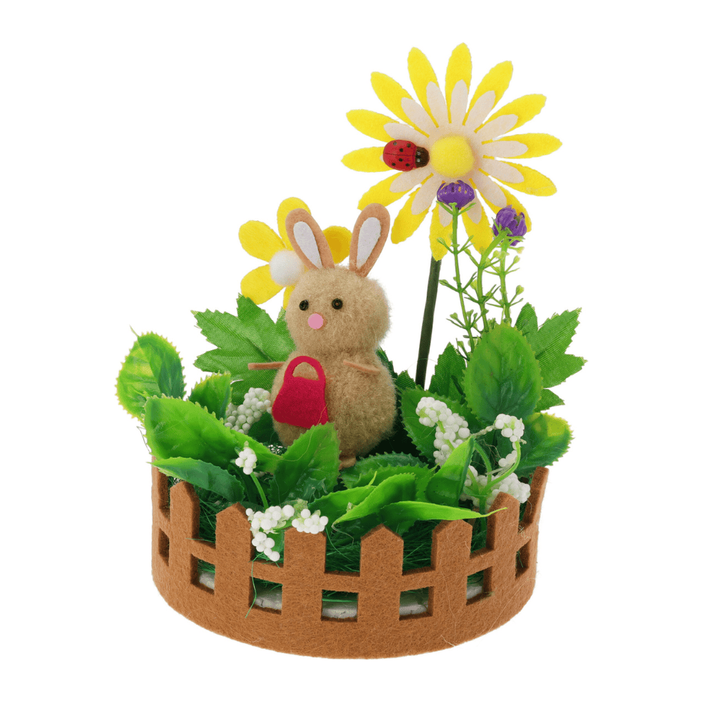 Alpha 55 Panier en feutrine poussin lapin œuf – Déco Pâques