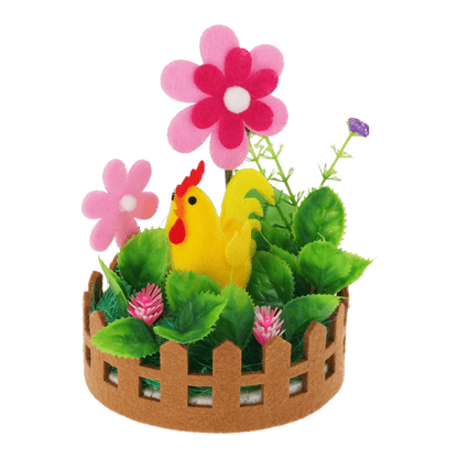 Alpha 55 Panier en feutrine poussin lapin œuf – Déco Pâques