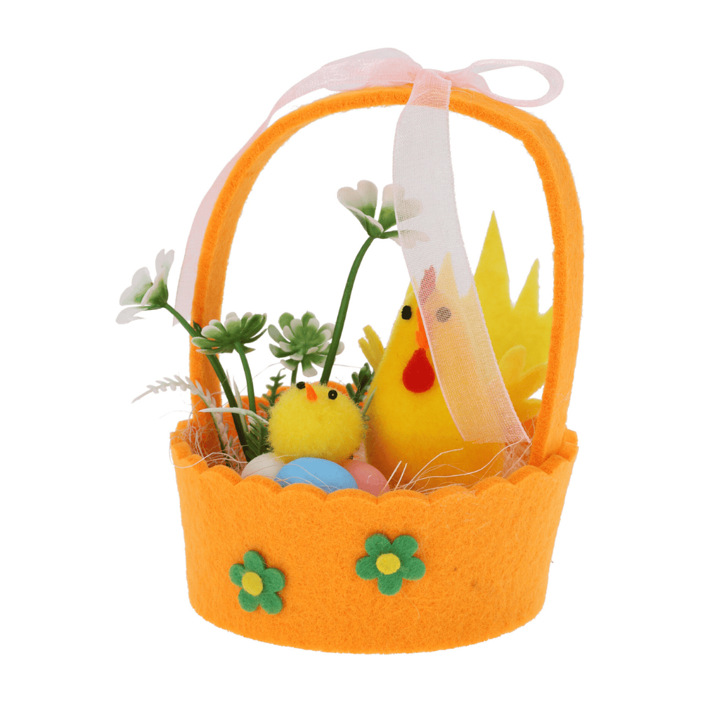Alpha 55 Panier feutrine poussin lapin œuf – Déco Pâques