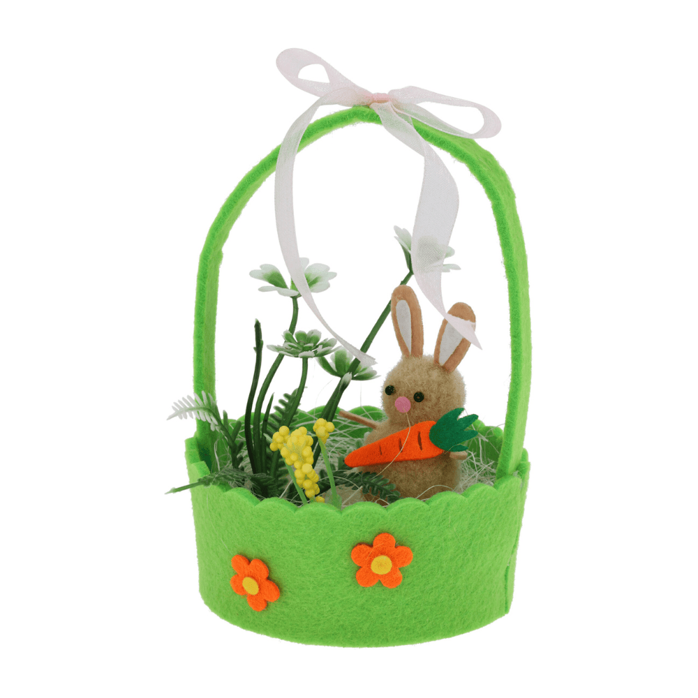 Alpha 55 Panier feutrine poussin lapin œuf – Déco Pâques