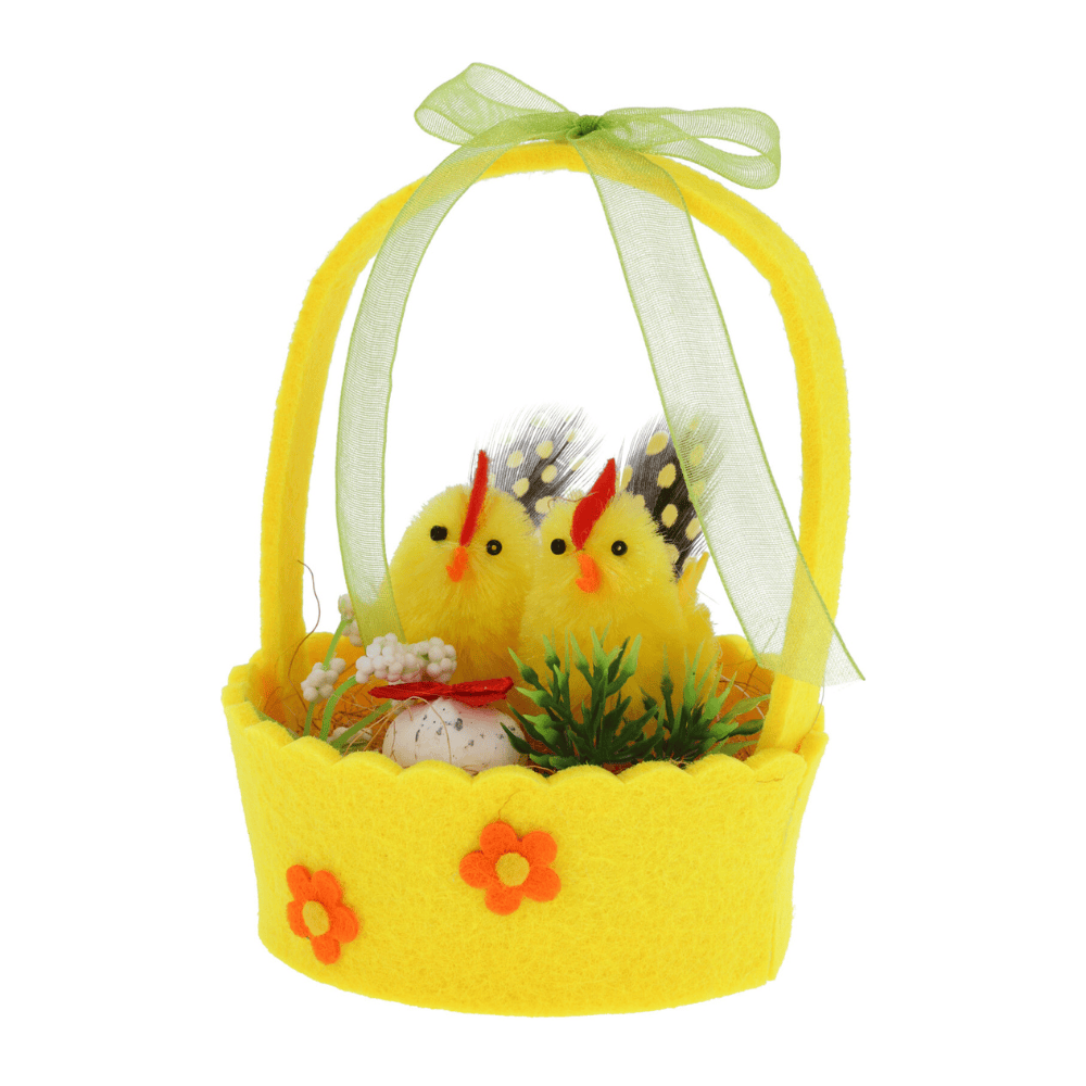 Alpha 55 Panier feutrine poussin lapin œuf – Déco Pâques