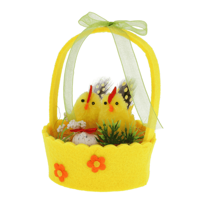 Alpha 55 Panier feutrine poussin lapin œuf – Déco Pâques