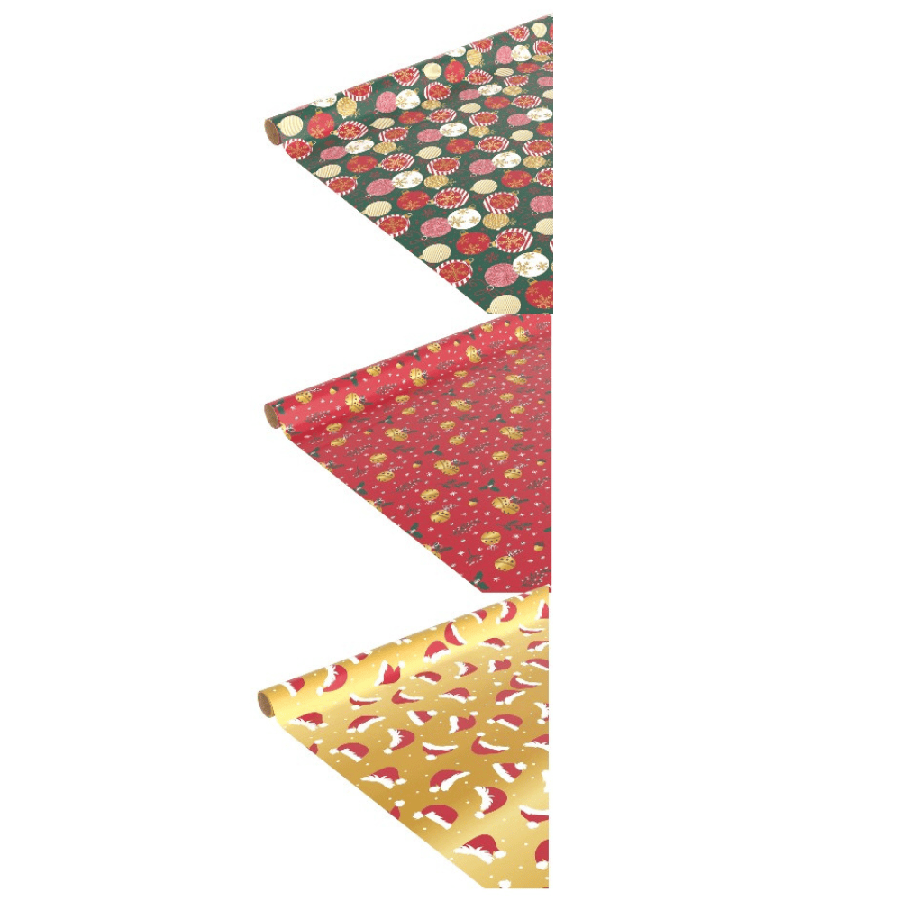 Alpha 55 Papier Cadeau Imprimé Traditionnel – Noël Festif