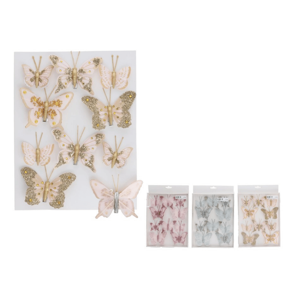 Alpha 55 Papillon à paillettes – Décoration de Noël scintillante