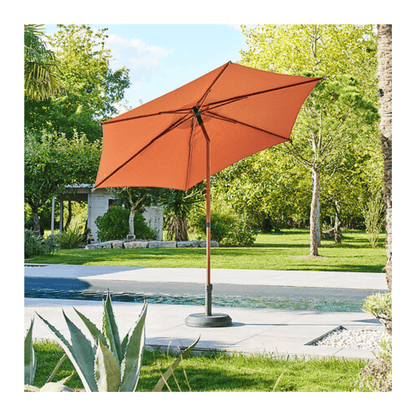 Alpha 55 Parasol droit inclinable Soy acajou jardin terrasse