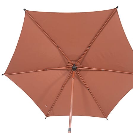 Alpha 55 Parasol droit Soya Ø220 cm Marron acajou