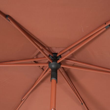 Alpha 55 Parasol droit Soya Ø220 cm Marron acajou