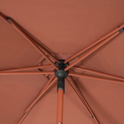 Alpha 55 Parasol droit Soya Ø220 cm Marron acajou