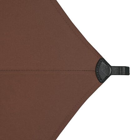 Alpha 55 Parasol droit Soya Ø220 cm Marron acajou