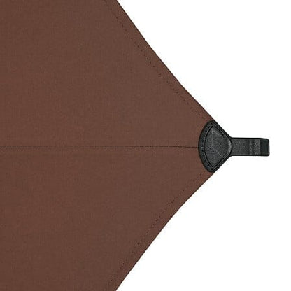 Alpha 55 Parasol droit Soya Ø220 cm Marron acajou