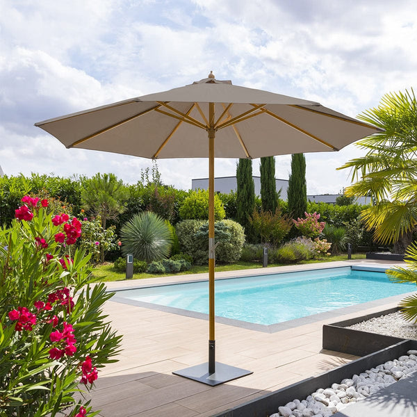 Alpha 55 Parasol Droit Tinaei 300 cm - Noisette