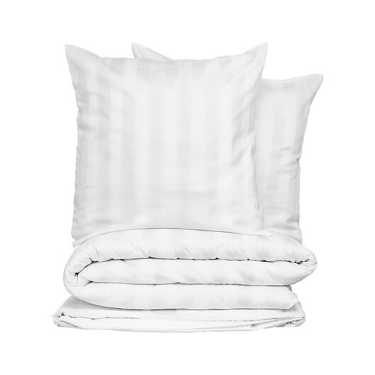 Alpha 55 Parure de Lit 240 x 220 cm Coton Satiné Blanc