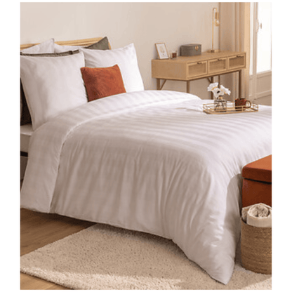 Alpha 55 Parure de Lit 240 x 220 cm Coton Satiné Blanc