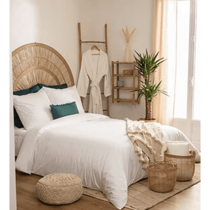 Alpha 55 Parure de Lit 240 x 220 cm Percale de Coton Blanc