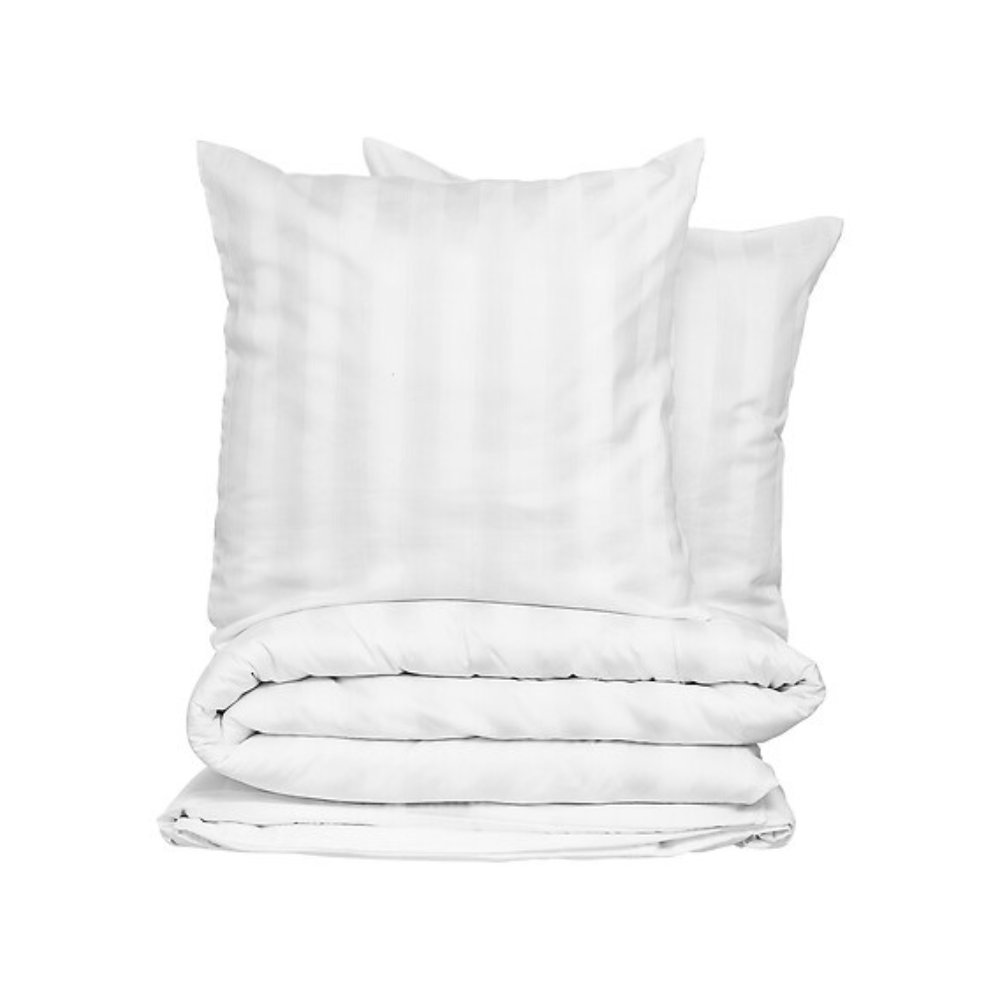 Alpha 55 Parure de Lit 260 x 240 cm Coton Satiné Blanc