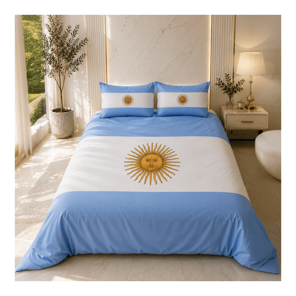 Alpha 55 Parure de Lit 4 Pièces Argentine - Douceur & Confort