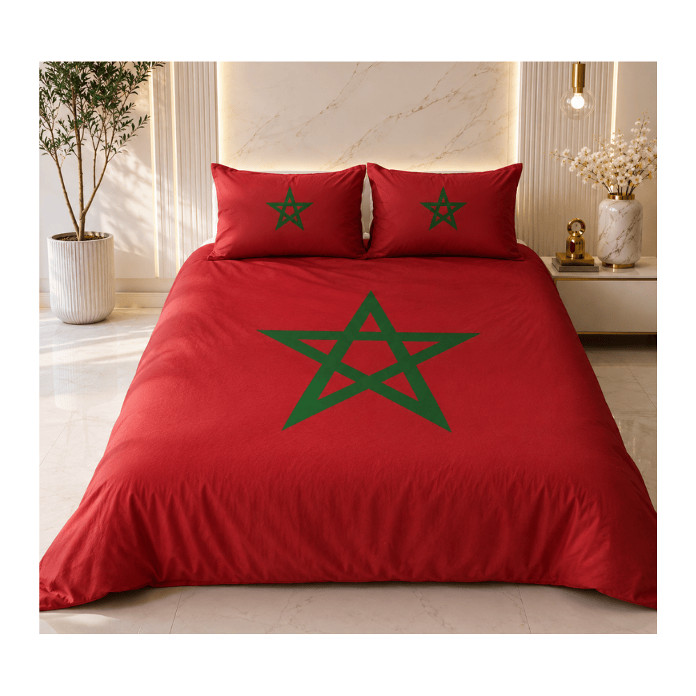 Alpha 55 Parure de Lit 4 Pièces Maroc - Confort & Élégance