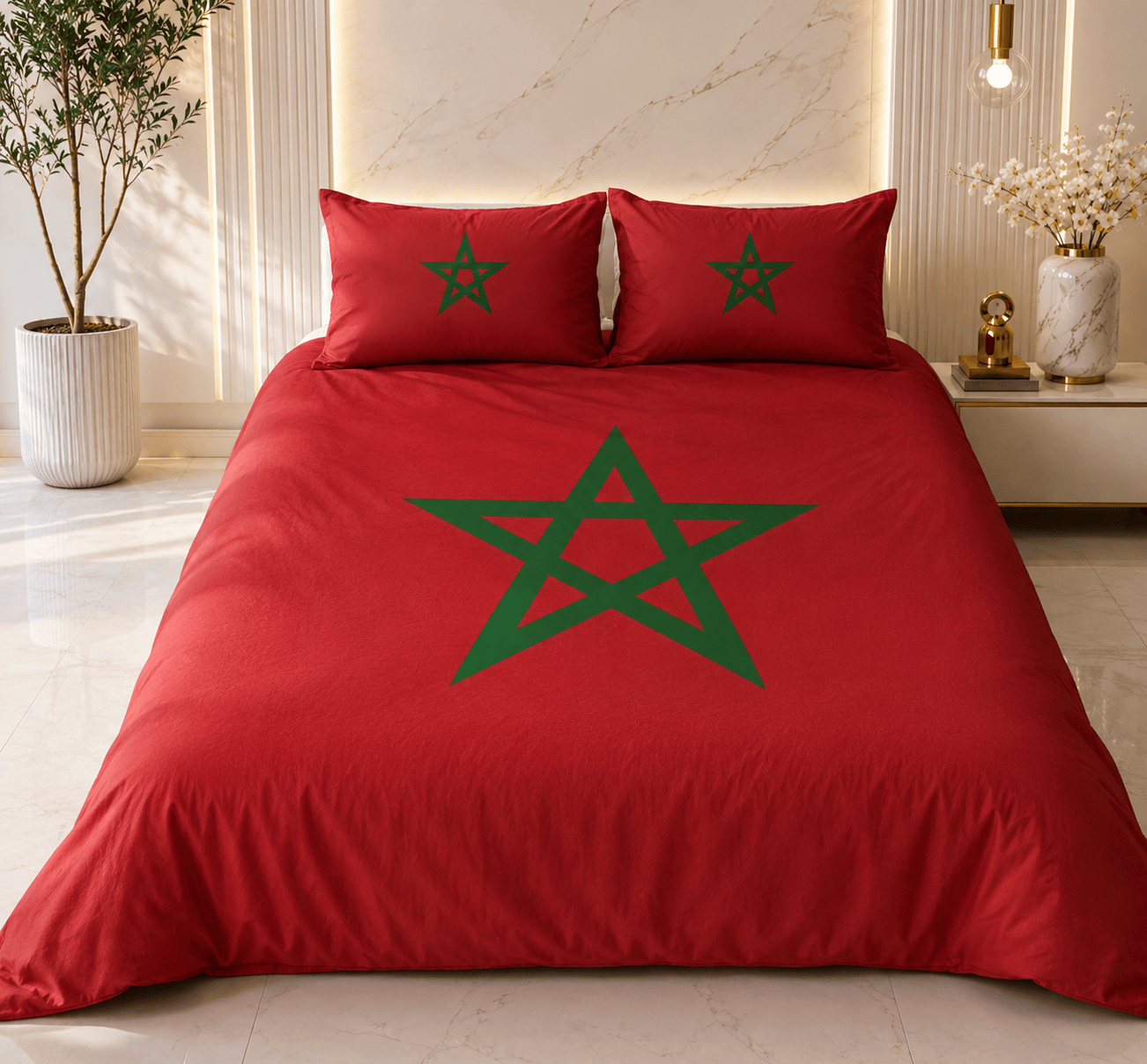 Alpha 55 Parure de Lit 4 Pièces Maroc - Douceur & Confort