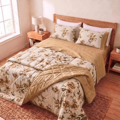 Alpha 55 Parure de Lit + Couvre-lit Gratuit - 5 Pièces