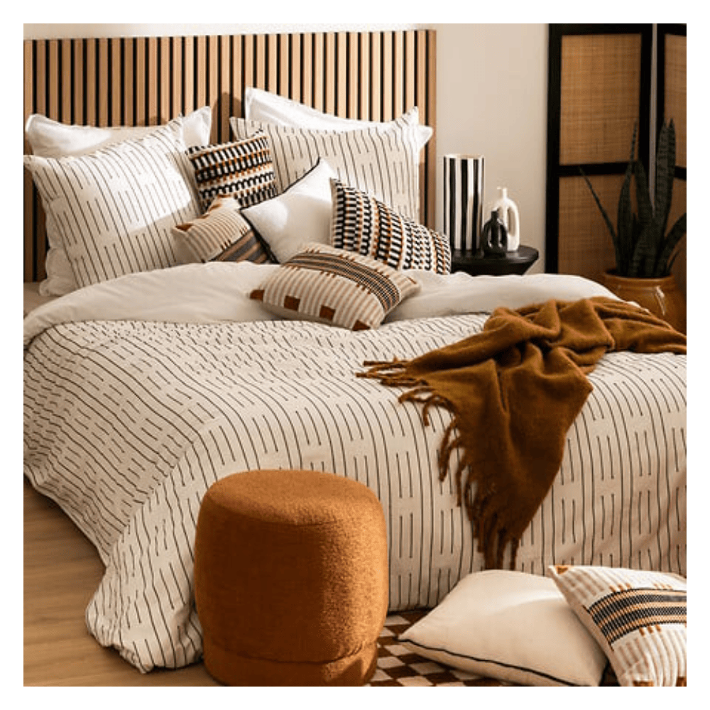 Alpha 55 Parure de Lit Dobby Kain 240 x 220 cm Coton