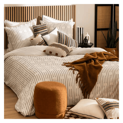 Alpha 55 Parure de Lit Dobby Kain 240 x 220 cm Coton