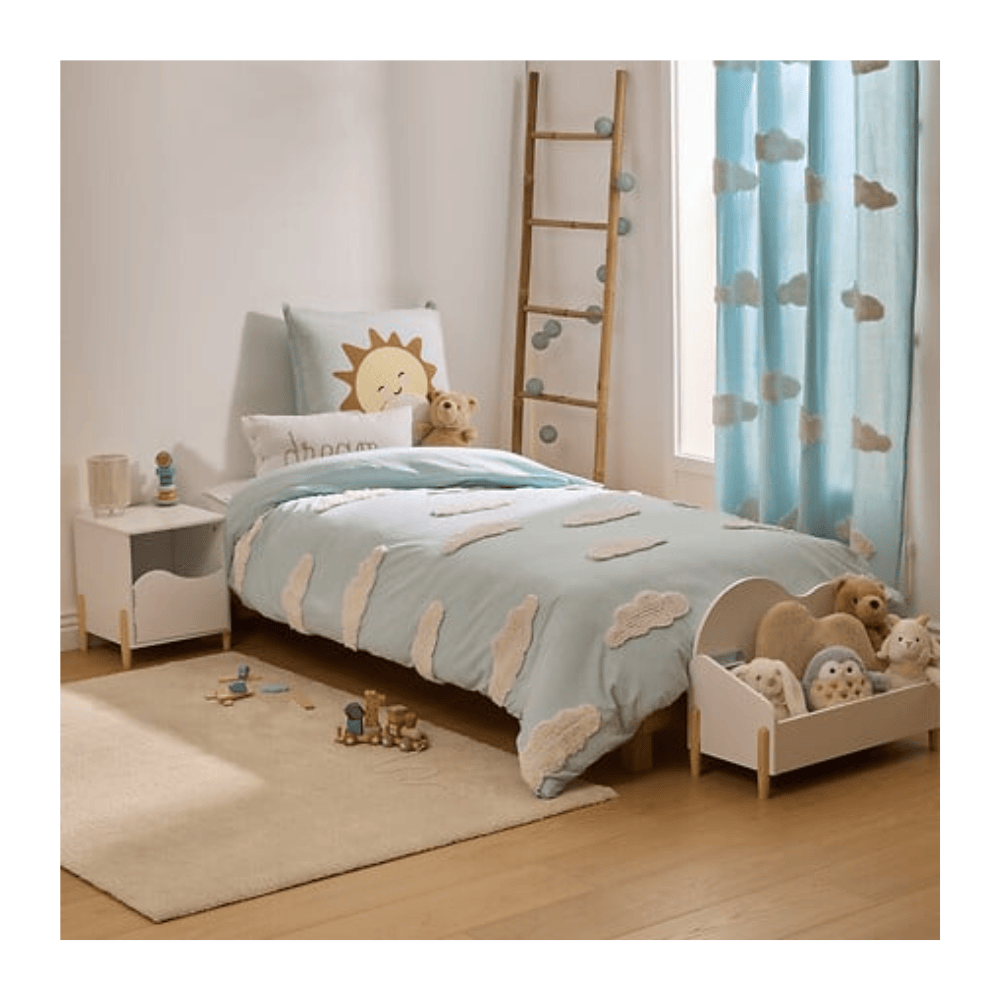 Alpha 55 Parure de lit enfant nuages bleu