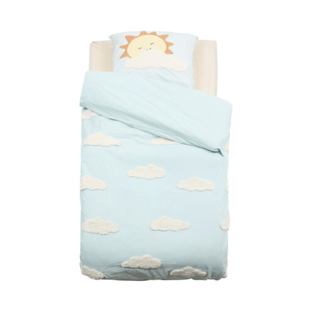 Alpha 55 Parure de lit enfant nuages bleu
