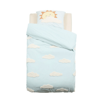 Alpha 55 Parure de lit enfant nuages bleu