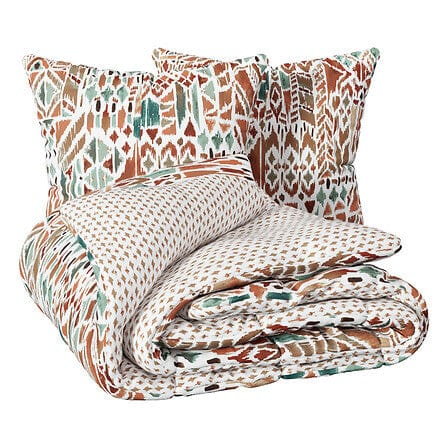 Alpha 55 Parure de lit imprimée "Ikat" en coton