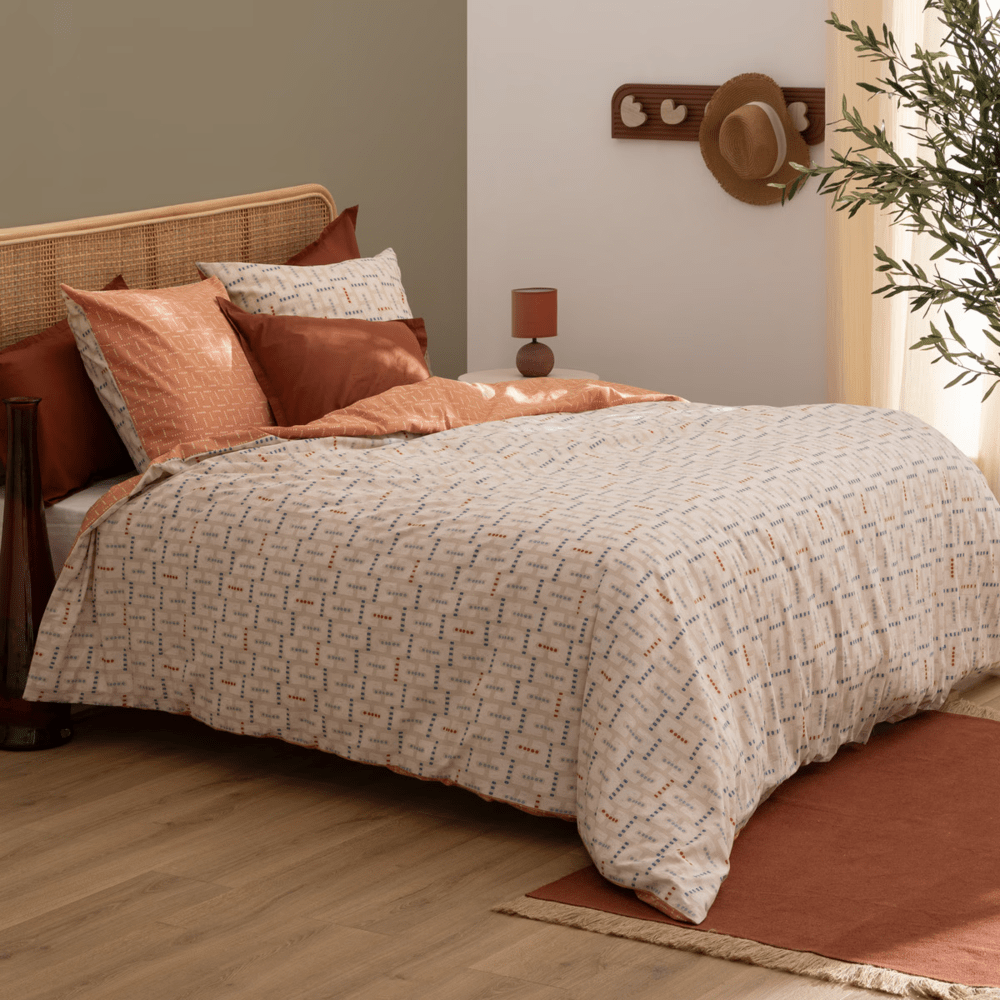 Alpha 55 Parure de lit imprimée "Posei " en coton