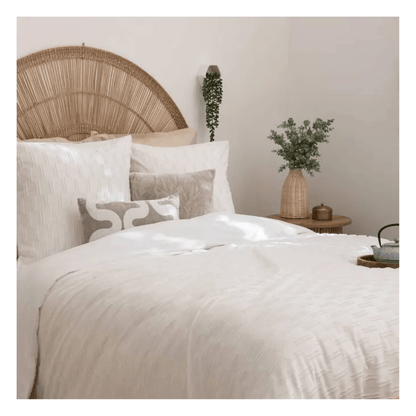 Alpha 55 Parure de Lit Jacquard Edie 260 x 240 cm Blanc