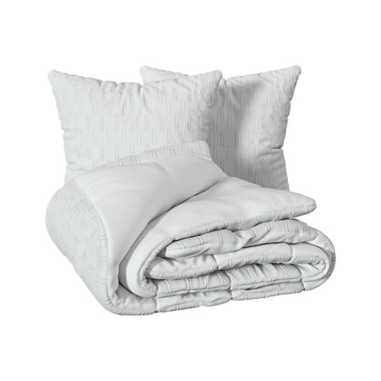 Alpha 55 Parure de Lit Jacquard Edie 260 x 240 cm Blanc