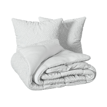 Alpha 55 Parure de Lit Jacquard Swan 260 x 240 cm Blanc