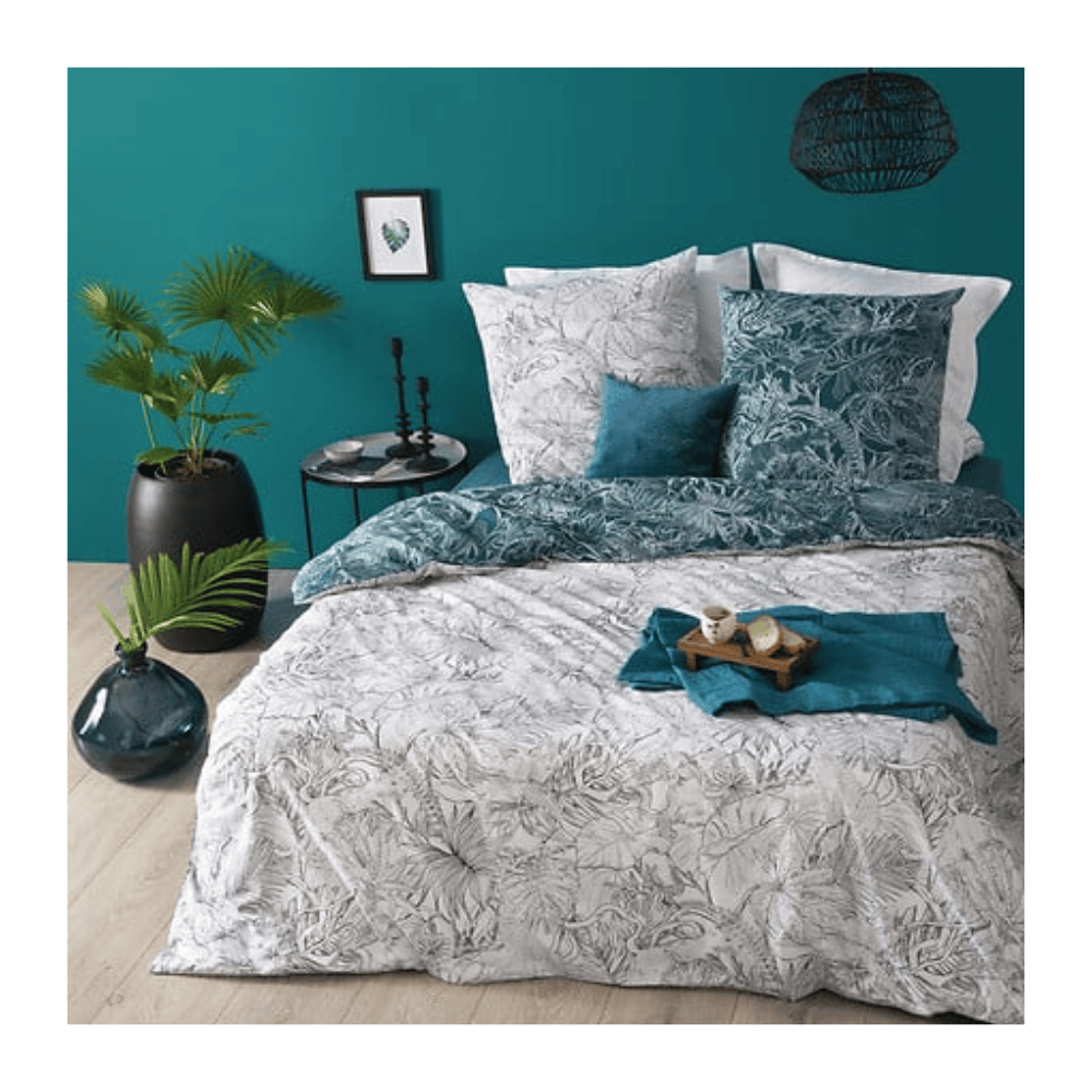 Alpha 55 Parure de Lit Jungle 240 x 220 cm Noir et Blanc