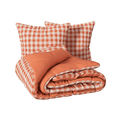 Alpha 55 Parure de Lit Vichy 240 x 220 cm Seersucker Imprimé