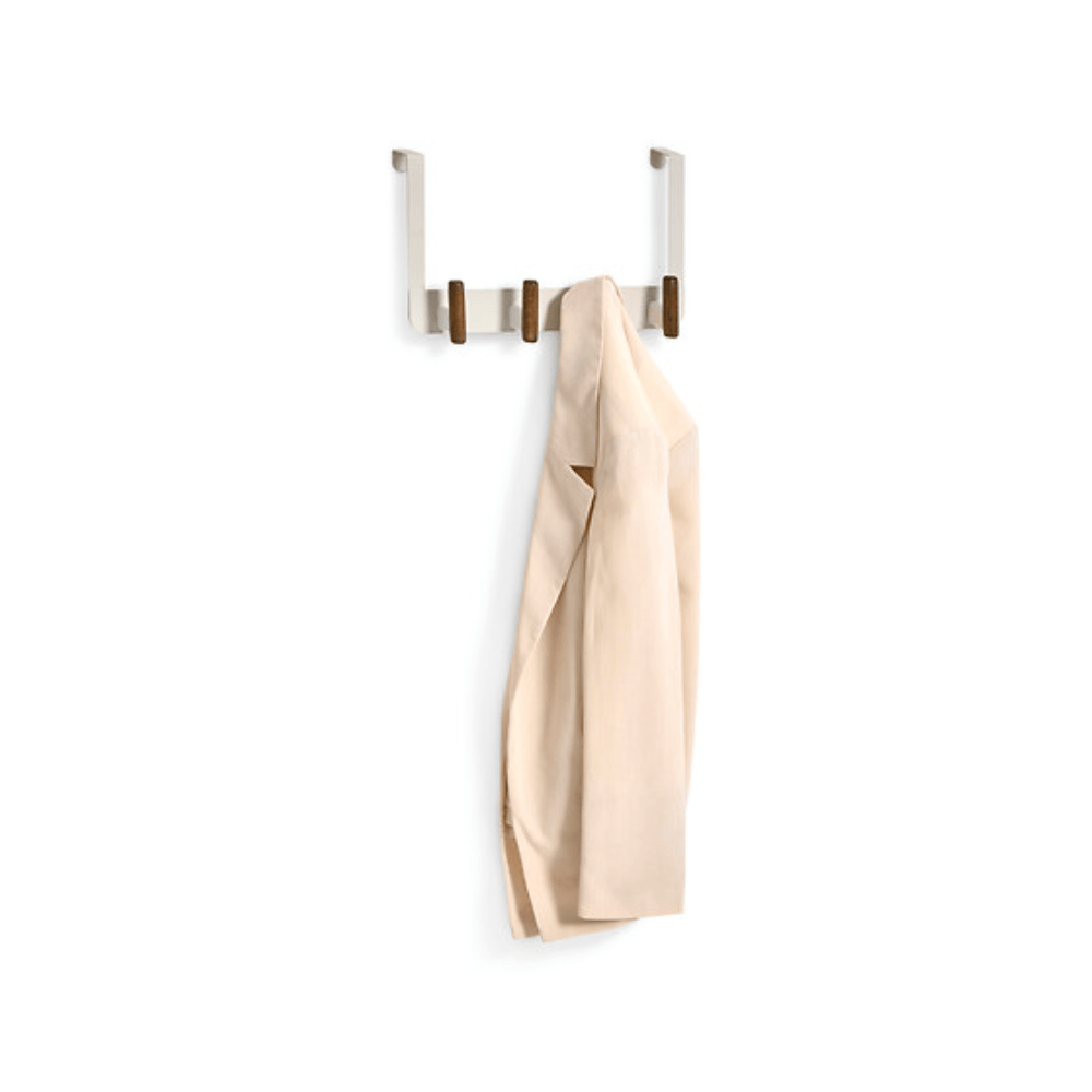 Alpha 55 Patère porte Cassie 4 tiges en bois métal beige
